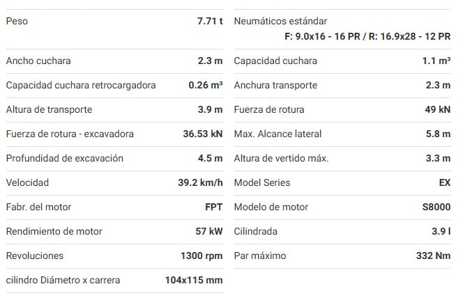 Retroexcavadora CASE 770EX